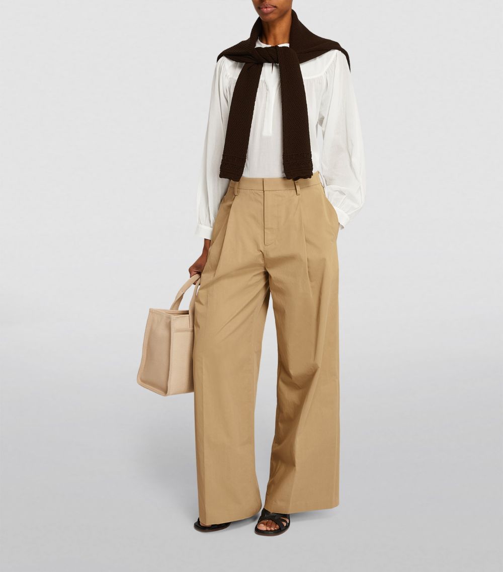 Frame Frame Pleated Wide-Leg Trousers