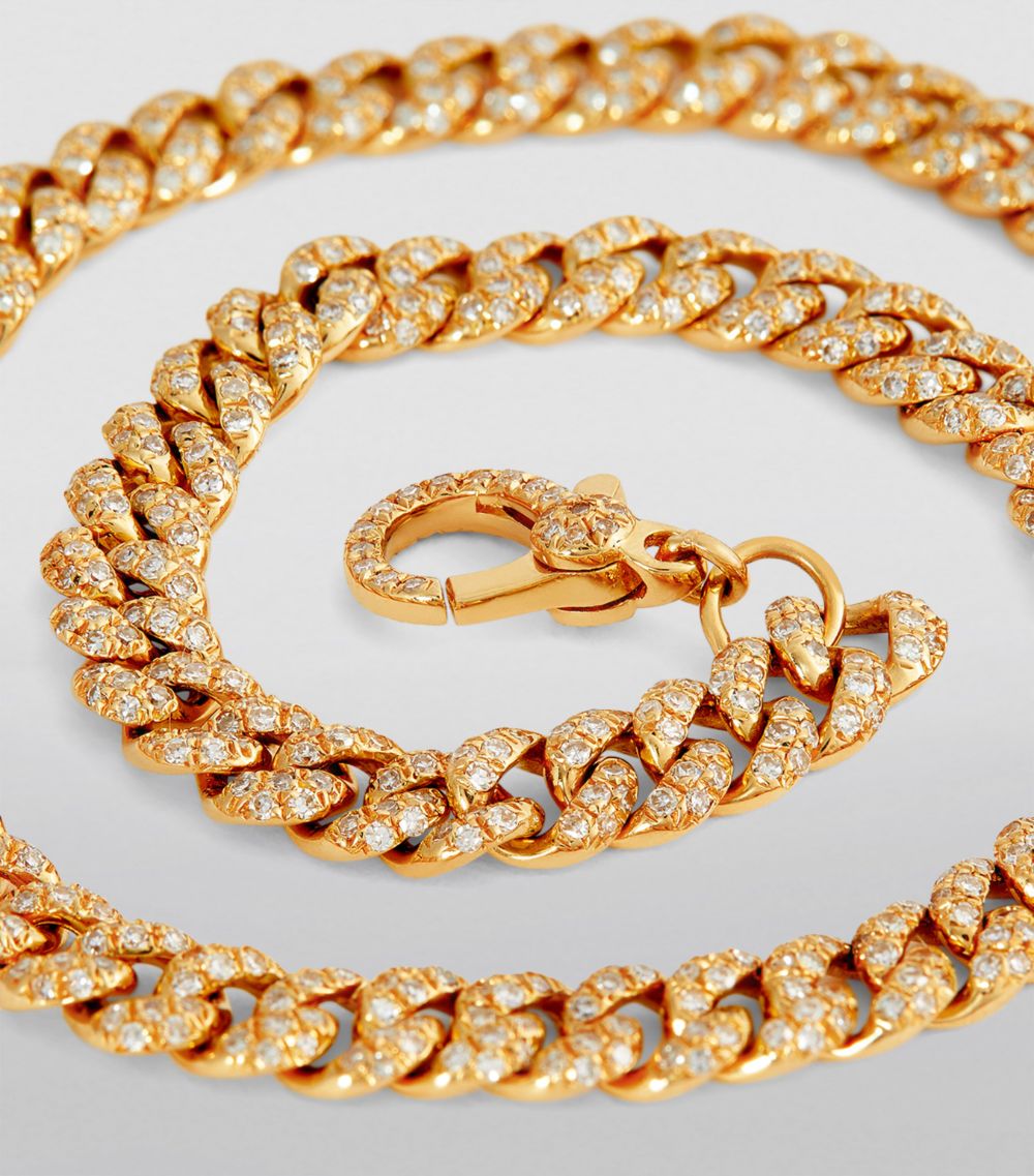 Shay Shay Mini Yellow Gold And Diamond Link Necklace