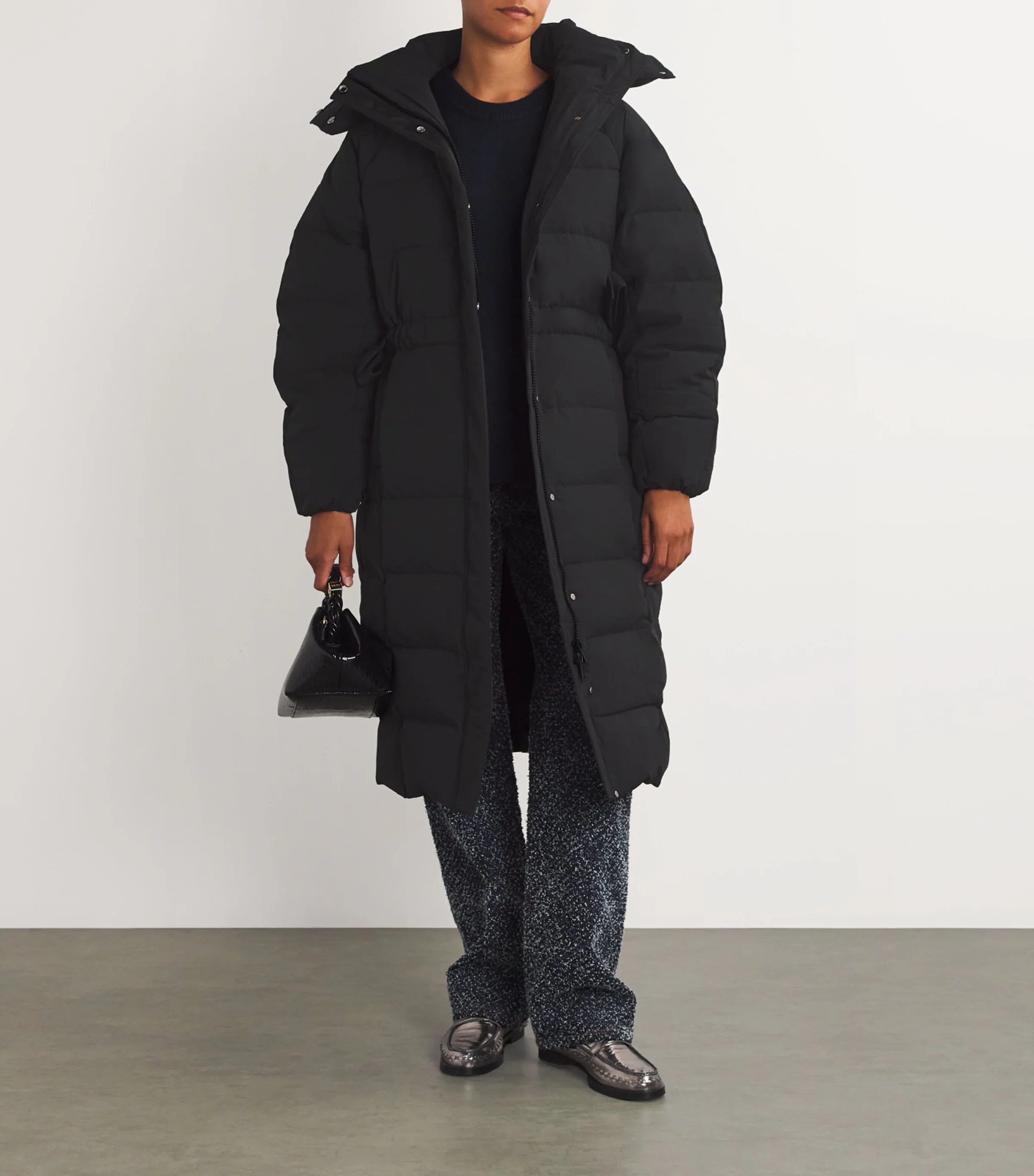 Ganni Ganni Technical Seersucker Puffer Coat