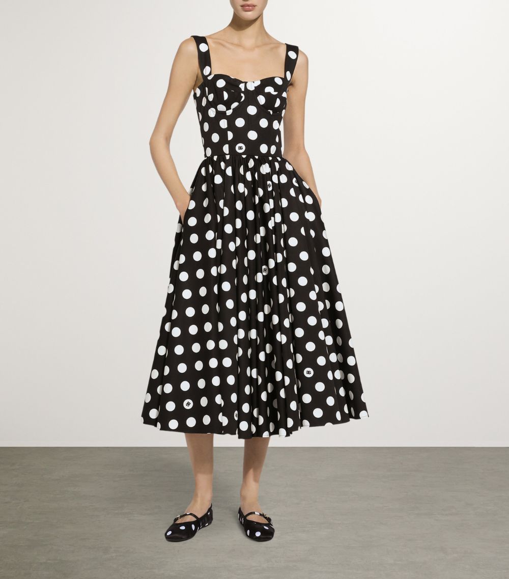 Dolce & Gabbana Dolce & Gabbana Polka-Dot Sweetheart Dress