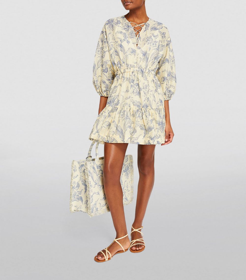  Sandro Floral Print Mini Dress