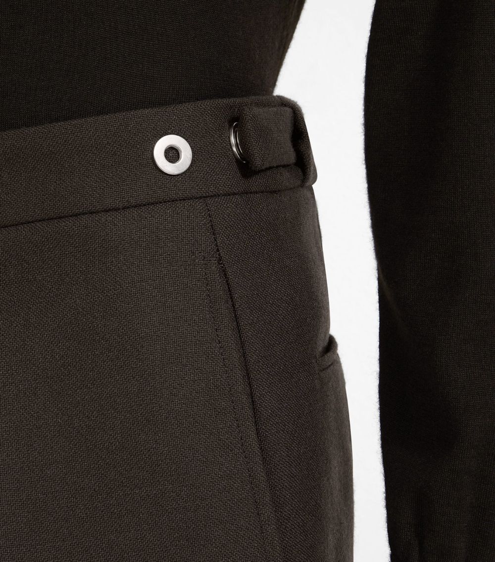 zegna Zegna Wool Wide-Leg Tailored Trousers