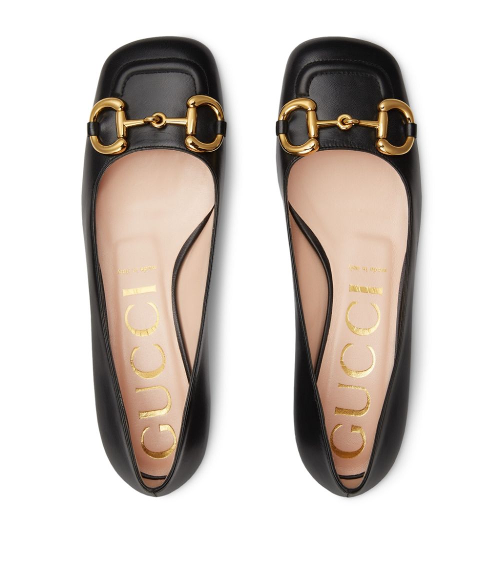 Gucci Gucci Leather Horsebit Pumps 25