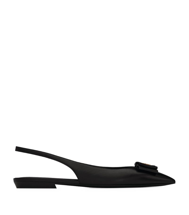 Saint Laurent Saint Laurent Leather Slingback Sandals