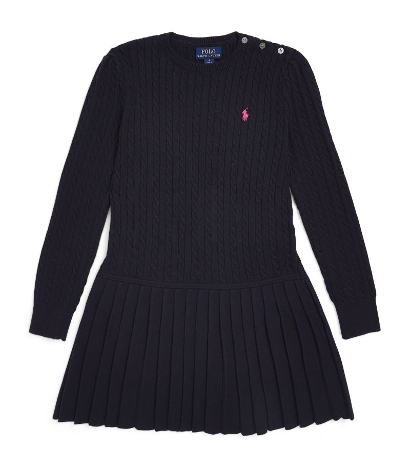 Polo Ralph Lauren Polo Ralph Lauren Kids Cotton-Blend Cable-Knit Dress (2-6 Years)