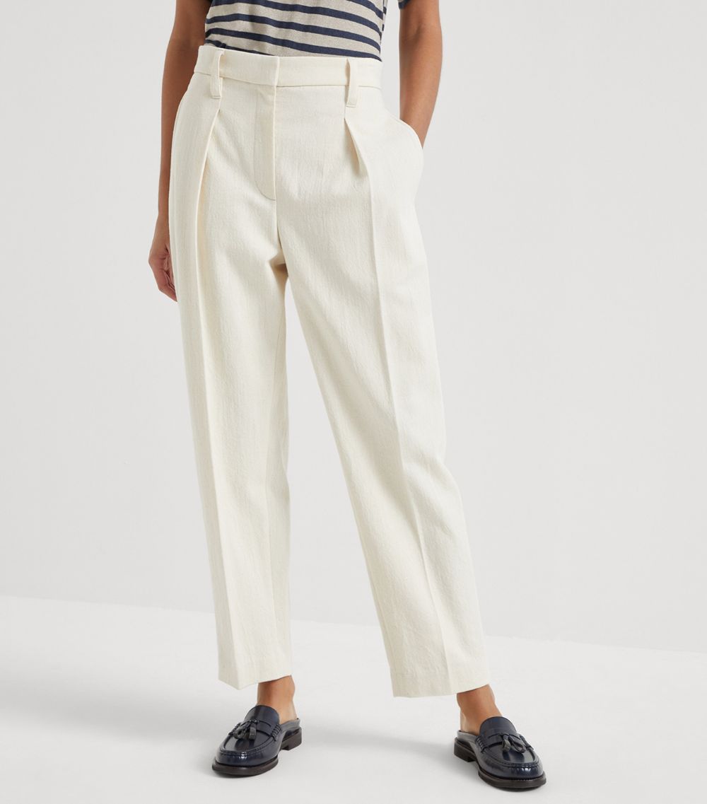 Brunello Cucinelli Brunello Cucinelli Cotton-Virgin Wool Trousers