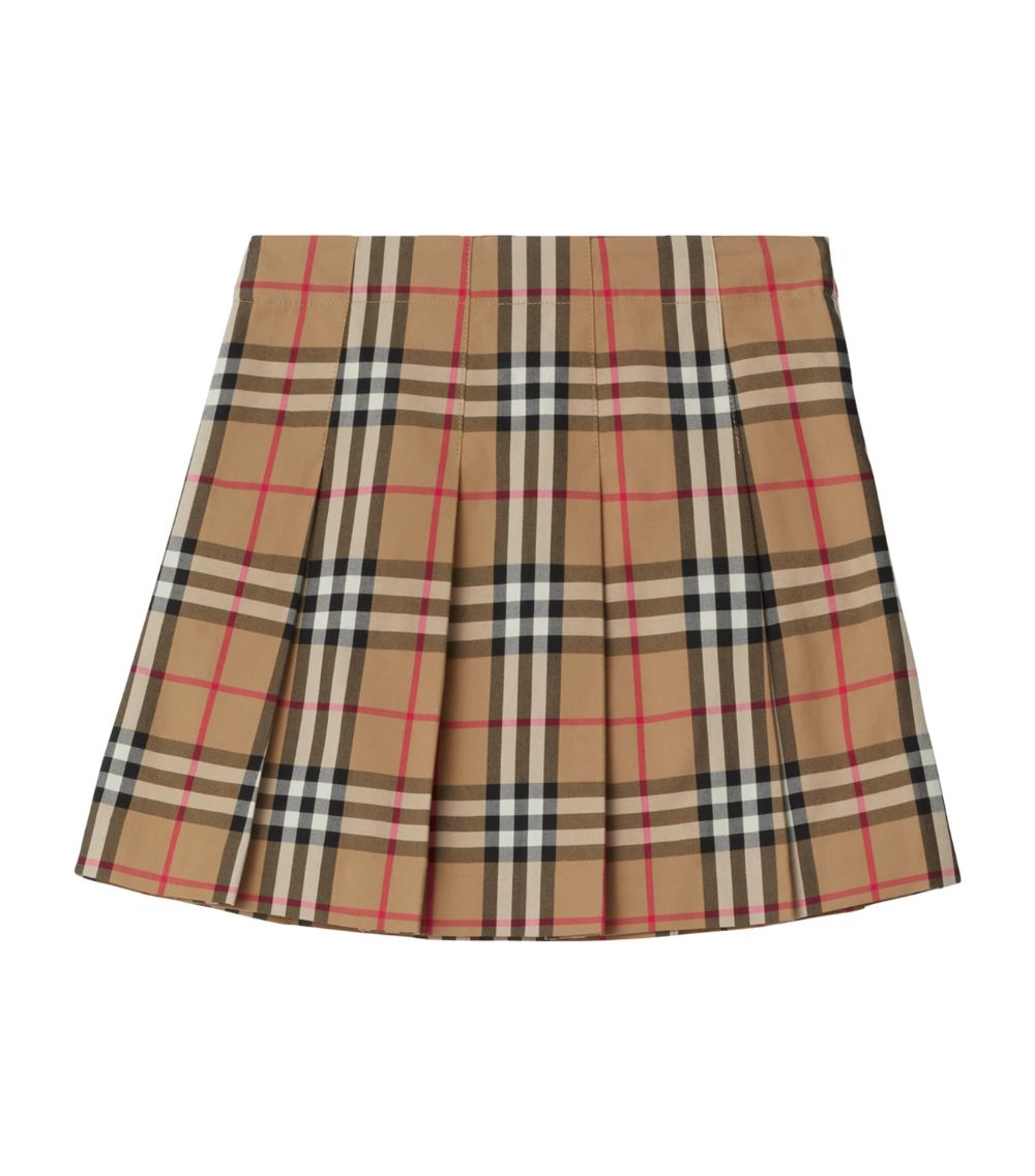 Burberry Burberry Kids Cotton Pleated Skirt (3-14 Years)