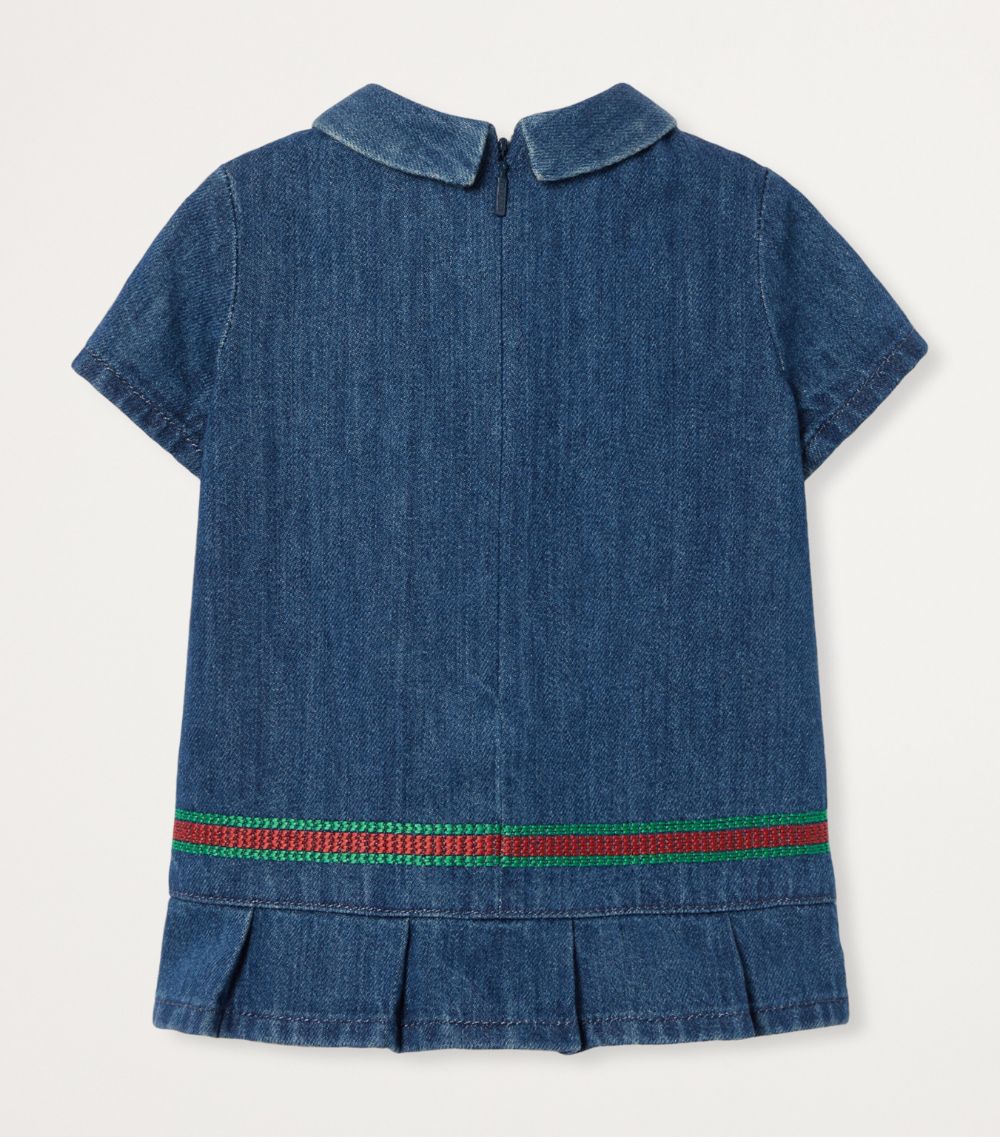 Gucci Gucci Kids Denim Web Stripe Dress (3-36 Months)