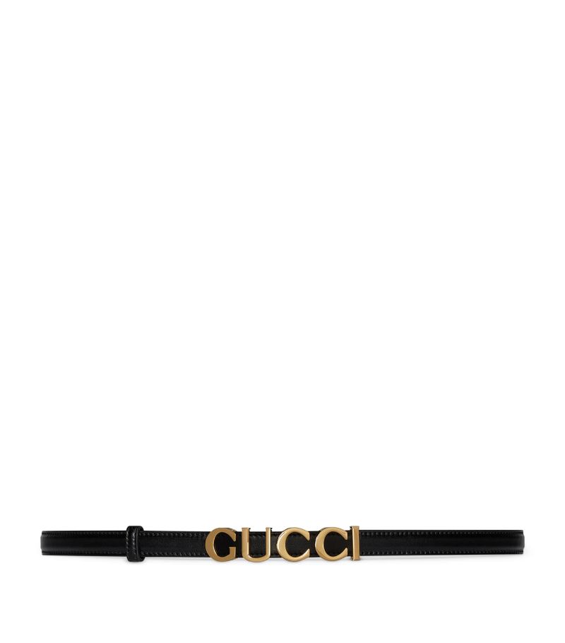 Gucci Gucci Leather Logo Belt