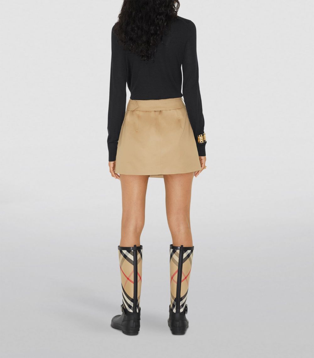 Burberry Burberry Cotton Mini Trench Skirt