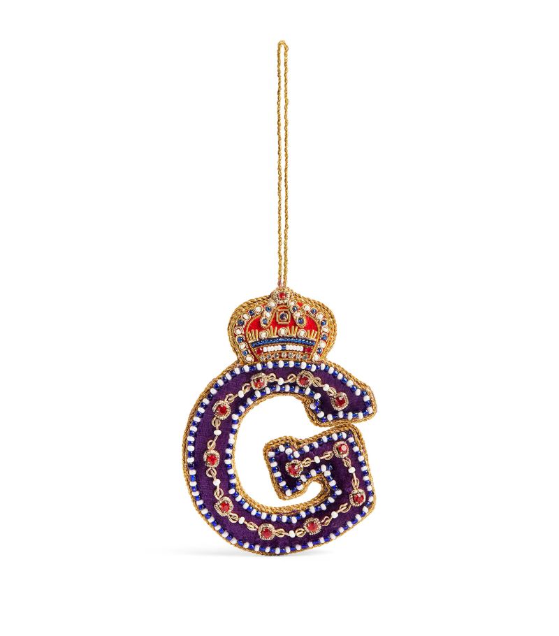 Tinker Tailor Tinker Tailor Embellished Crown Letter ‘G' Tree Decoration