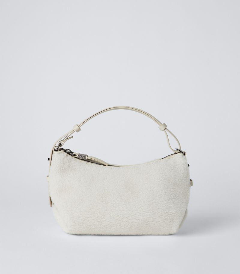 Brunello Cucinelli Brunello Cucinelli Small Wool-Cashmere Shoulder Bag