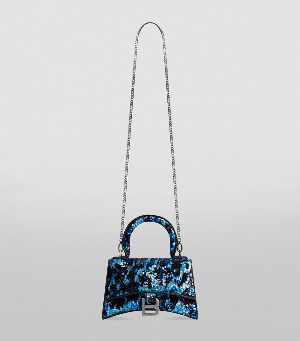 Balenciaga Balenciaga Sequin-Embellished Hourglass Top-Handle Bag