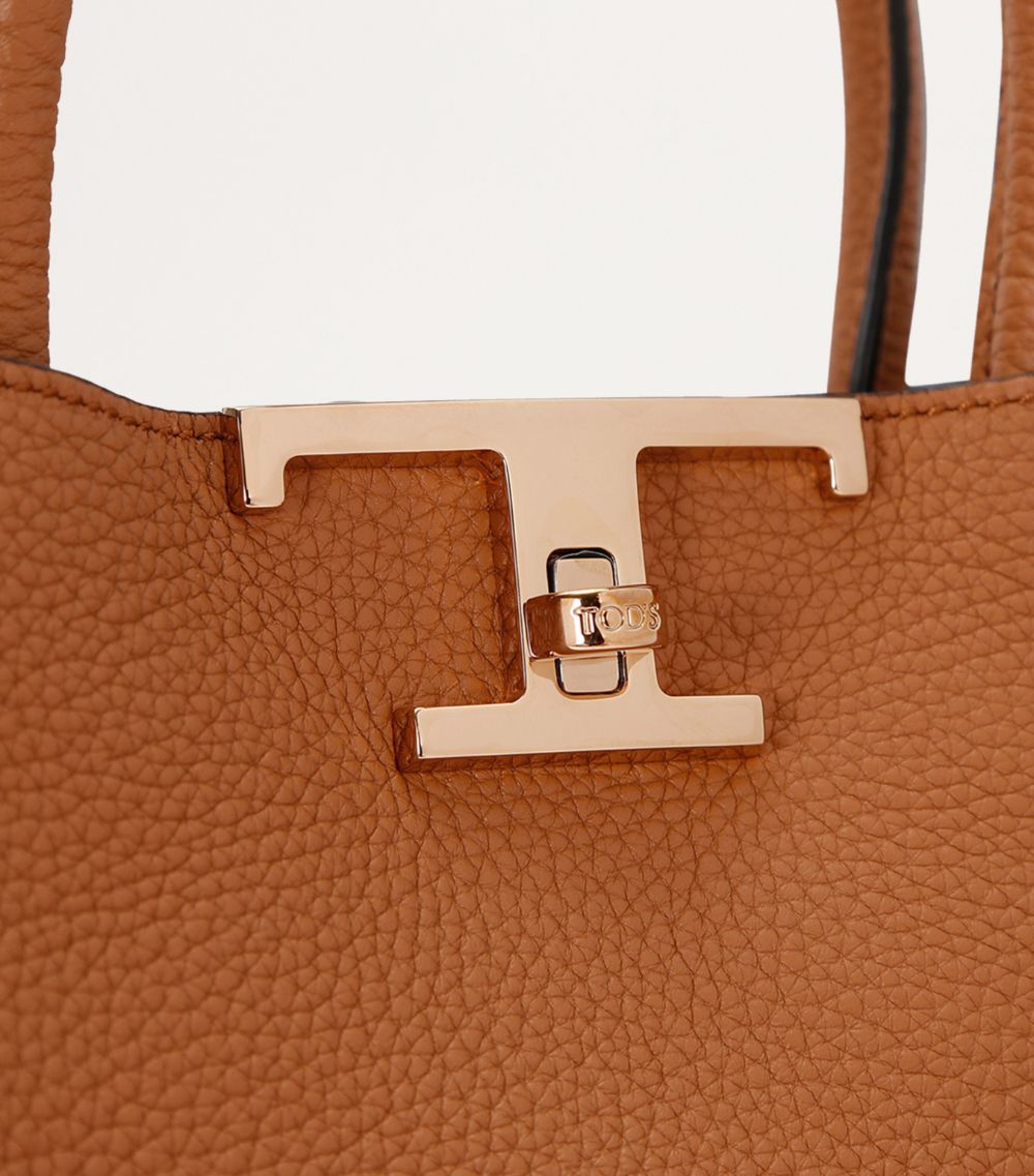 Tod's Tod'S Small Leather Timeless T Shoulder Bag