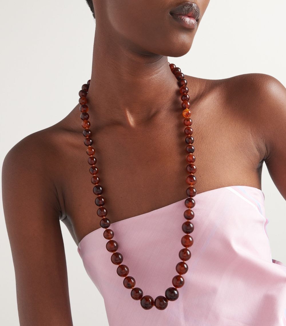 Prada Prada Plexiglass Beaded Necklace