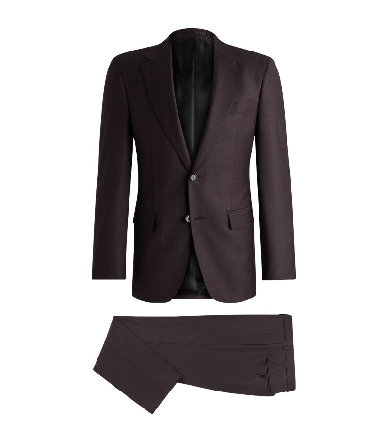 BOSS Boss Virgin Wool Check 2-Piece Suit