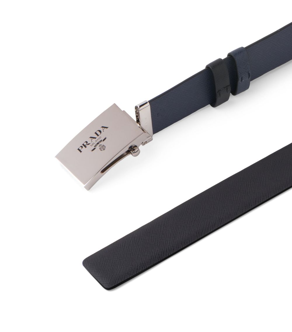 Prada Prada Saffiano Leather Reversible Belt