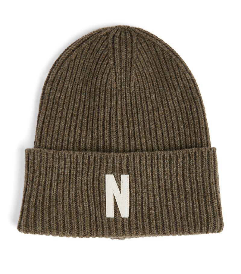 Norse Projects Norse Projects Merino Wool Logo Beanie