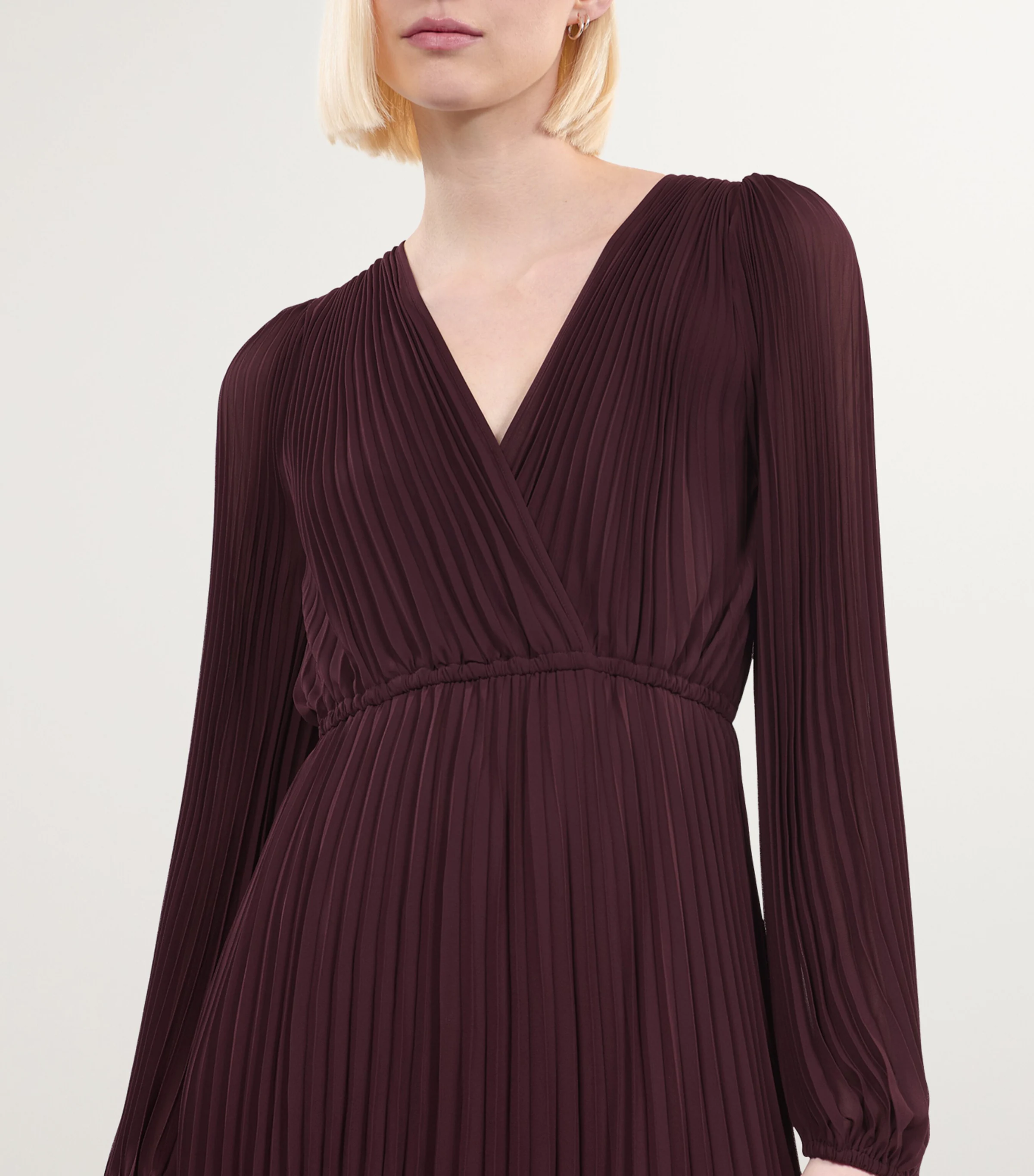 The Kooples The Kooples Plissé Pleated Midi Dress