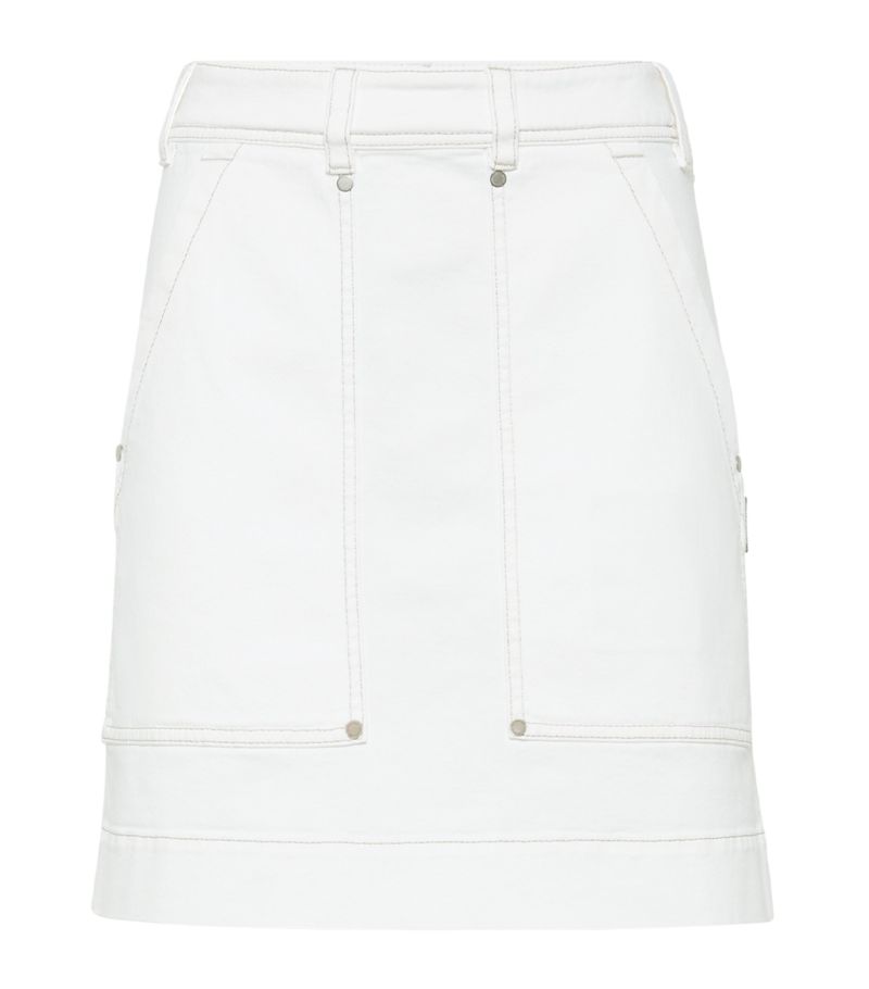 Brunello Cucinelli Brunello Cucinelli Garment-Dyed Carpenter Mini Skirt