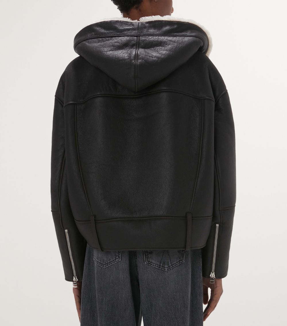 Jw Anderson Jw Anderson Shearling Hooded Bomber Jacket