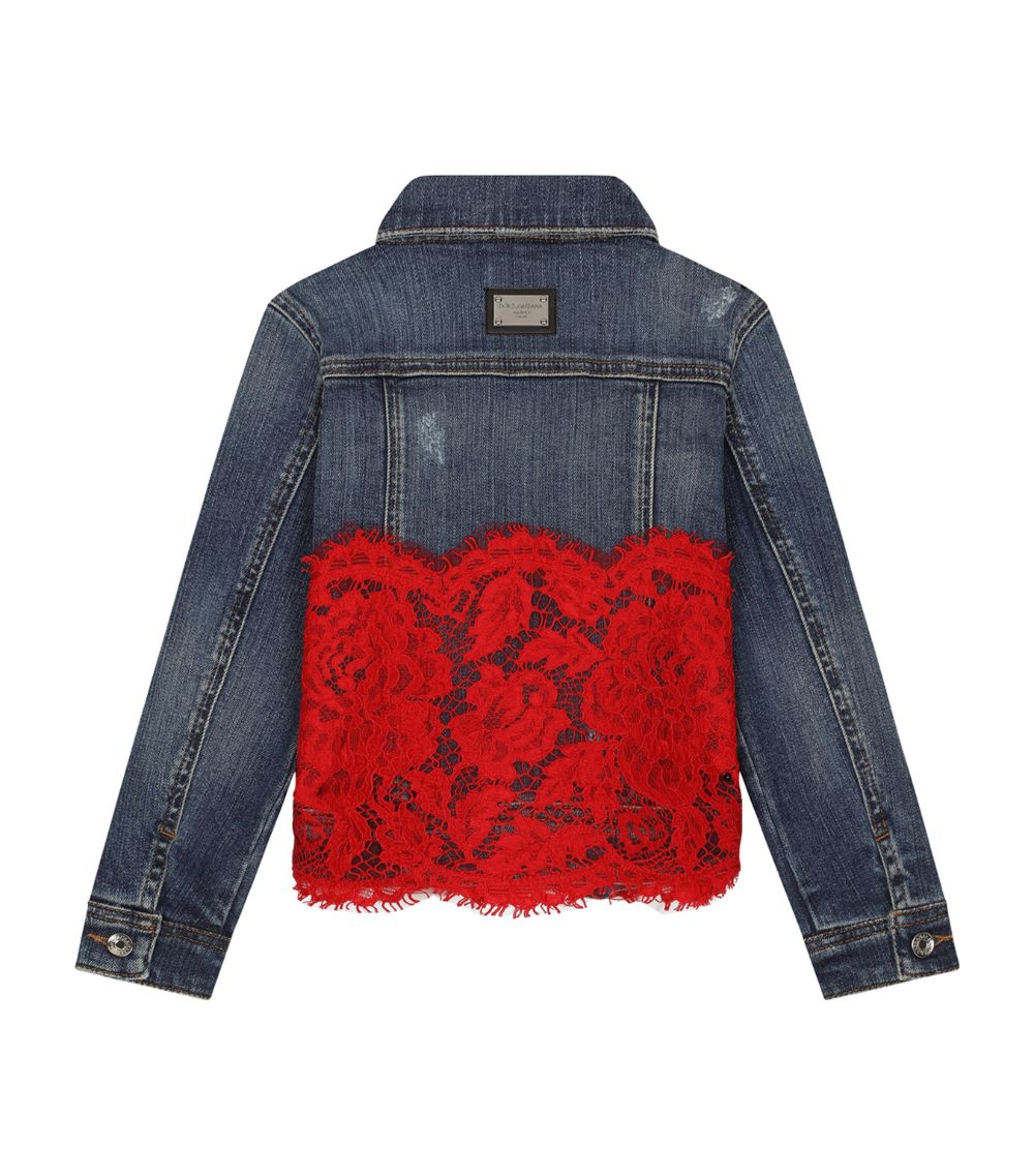 Dolce & Gabbana Dolce & Gabbana Kids Lace Denim Jacket (2-6 Years)