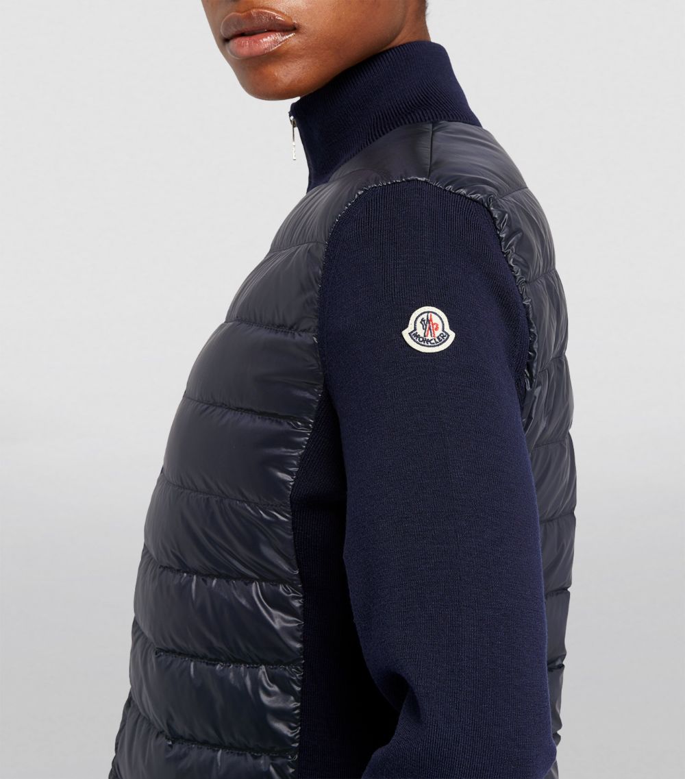 Moncler Moncler Puffer-Detail Zip-Up Jacket