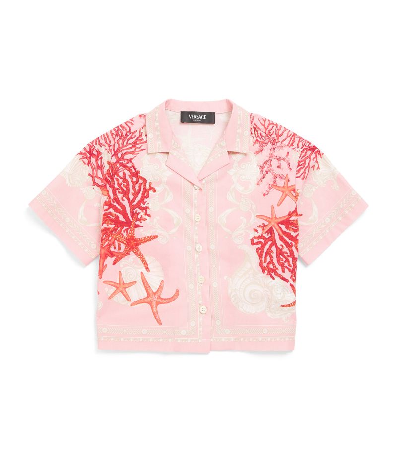 Young Versace Versace Kids Cotton Sea Print Shirt (4-14 Years)