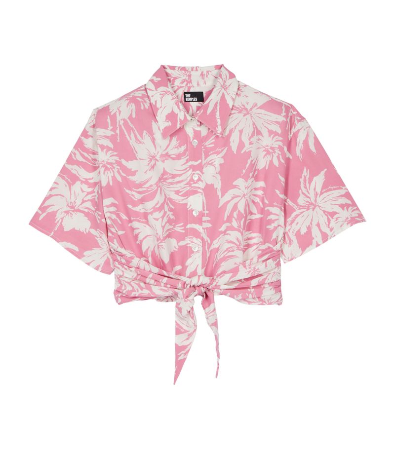 The Kooples The Kooples Floral Print Cropped Shirt