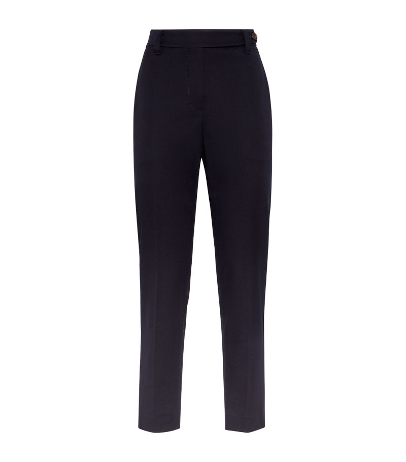 Brunello Cucinelli Brunello Cucinelli Cotton-Blend Cigarette Trousers