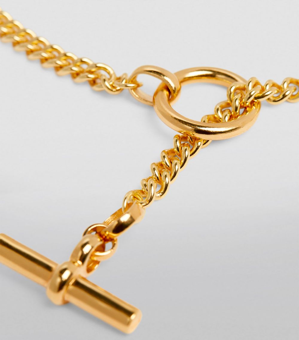 Tilly Sveaas Tilly Sveaas Yellow Gold-Plated Curb Chain Lariat Necklace