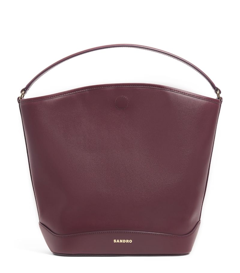  Sandro Leather Tangoso Bucket Bag