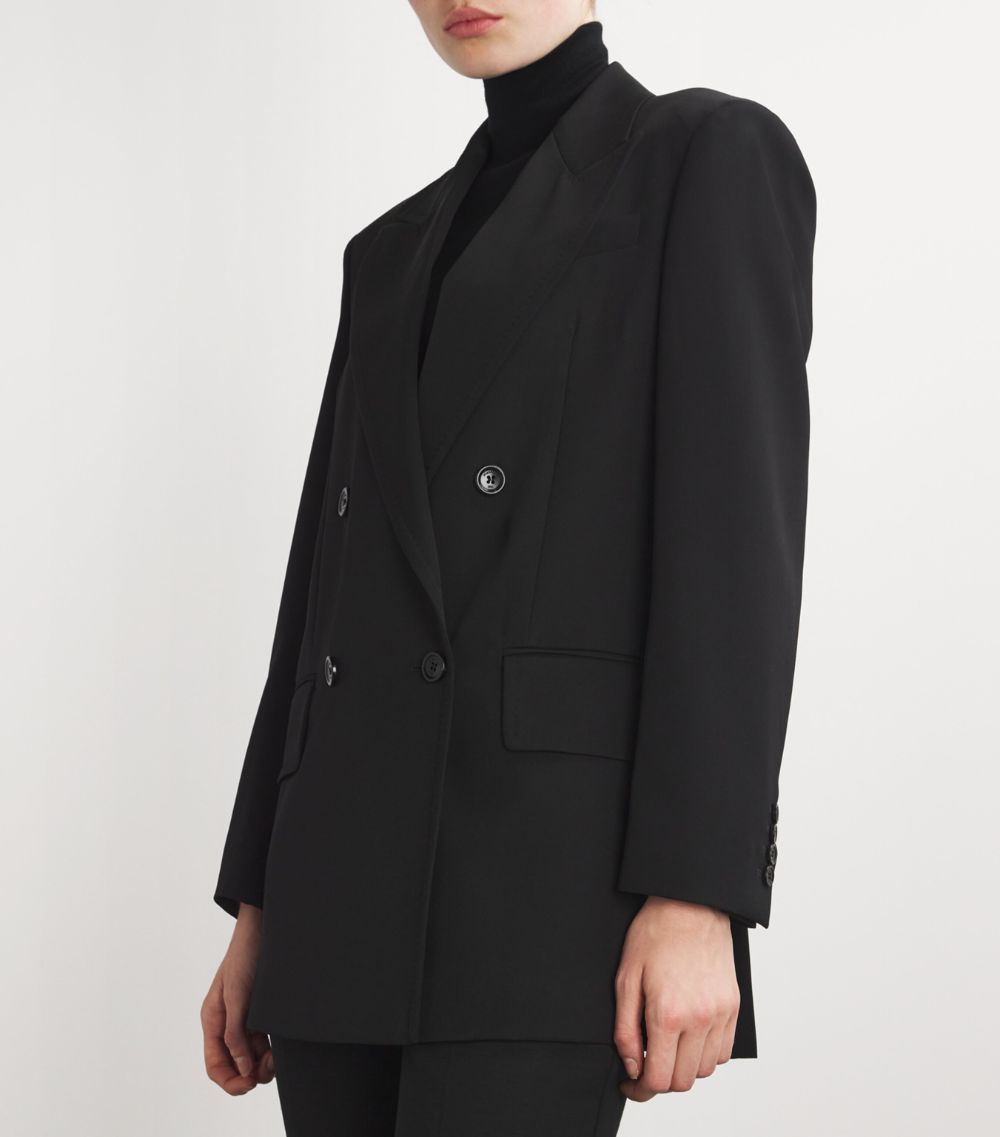 Max Mara Max Mara Wool Gabardine Double-Breasted Blazer