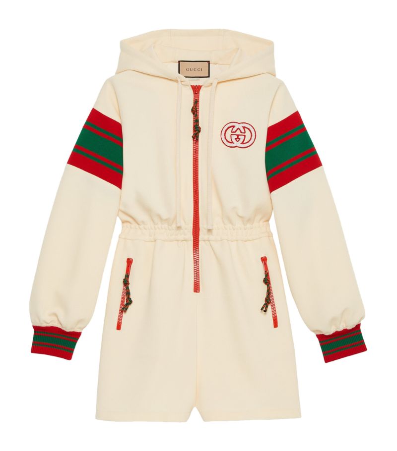 Gucci Gucci Hooded Interlocking G Playsuit