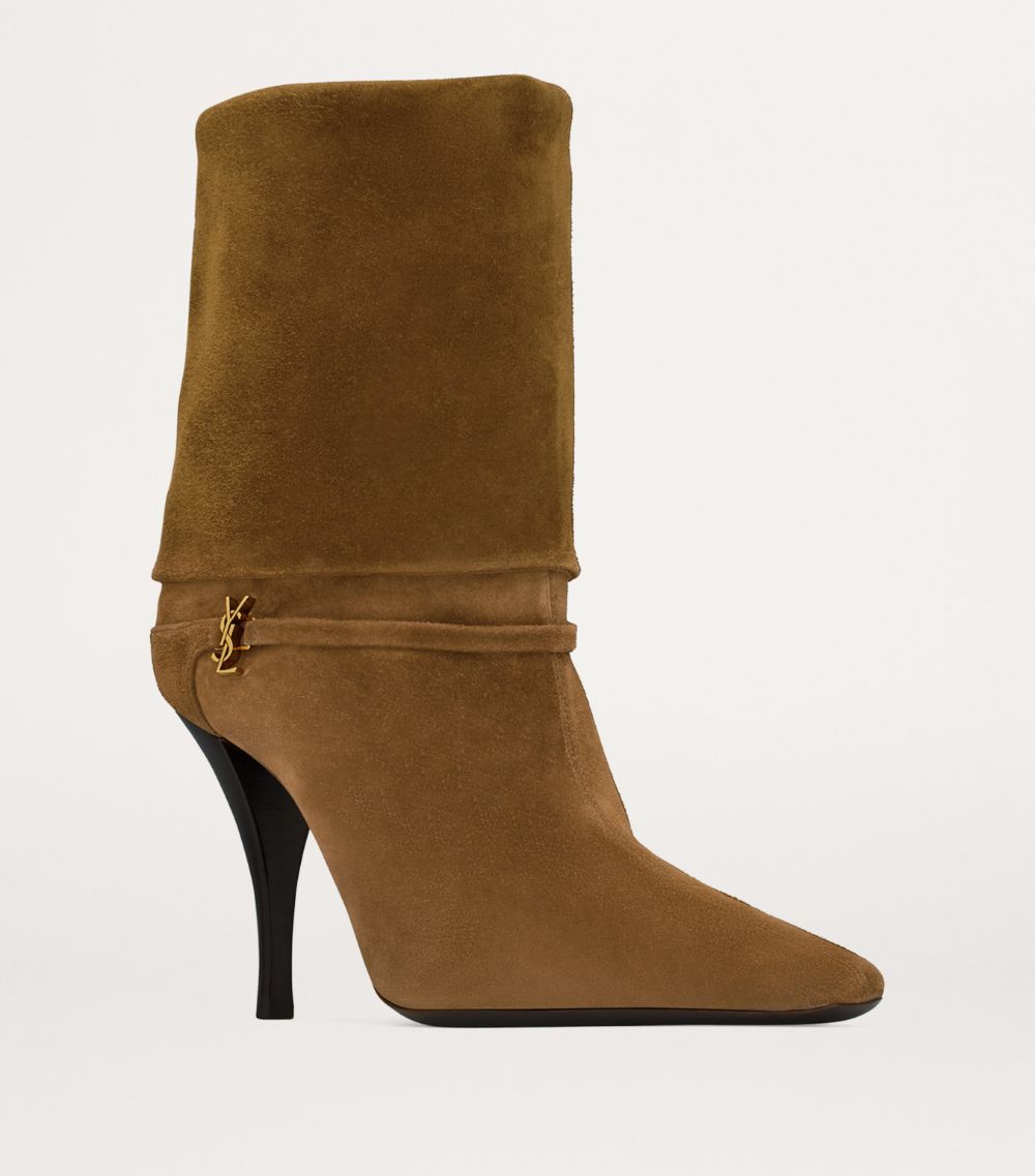 Saint Laurent Saint Laurent Suede Vicky Ankle Boots 90