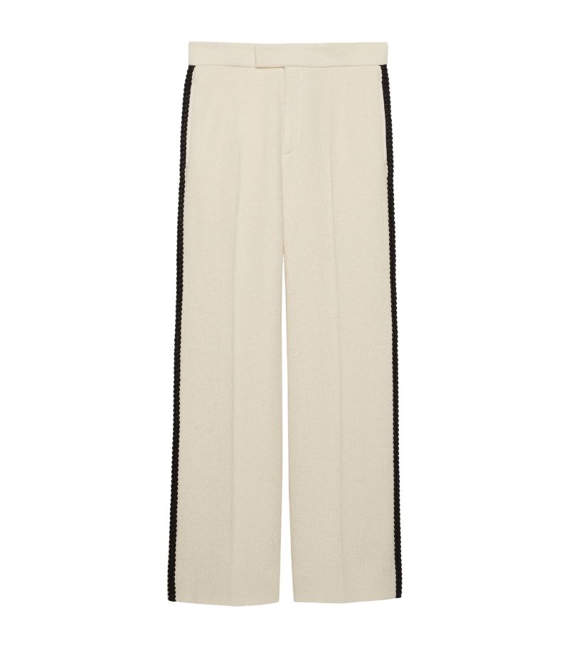 Gucci Gucci Tweed Wide-Leg Trousers