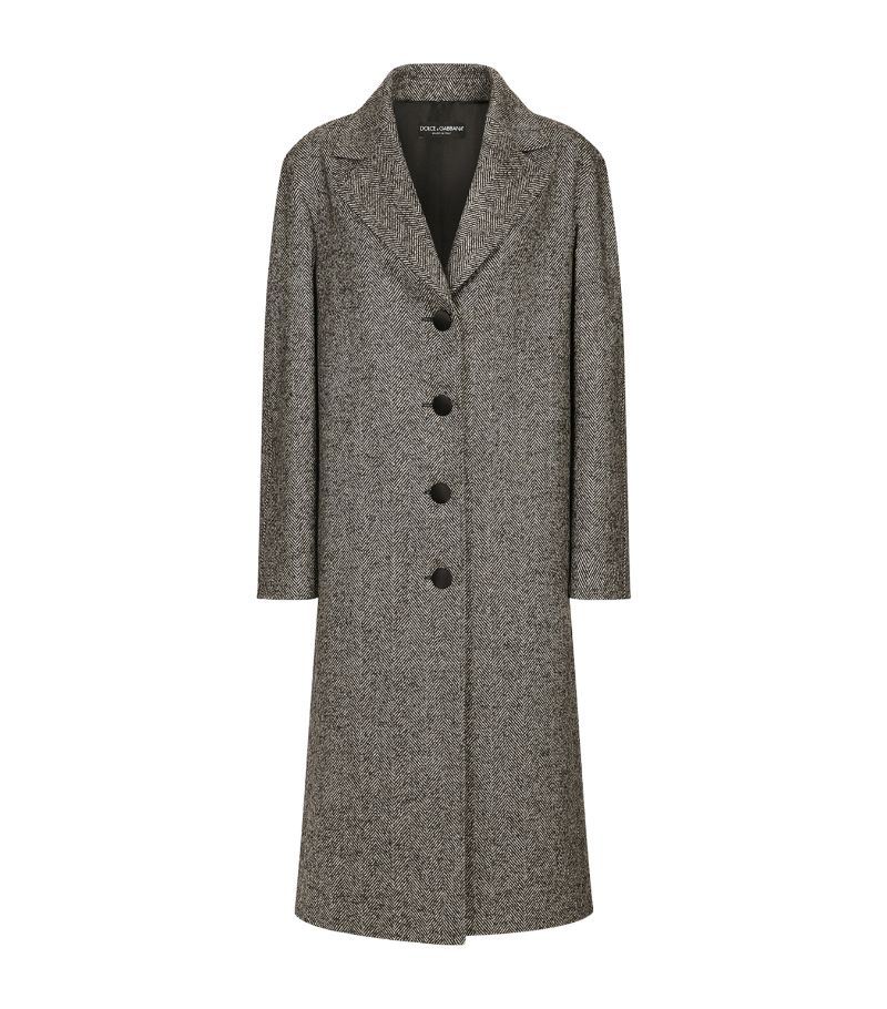 Dolce & Gabbana Dolce & Gabbana Herringbone Wool-Blend Coat