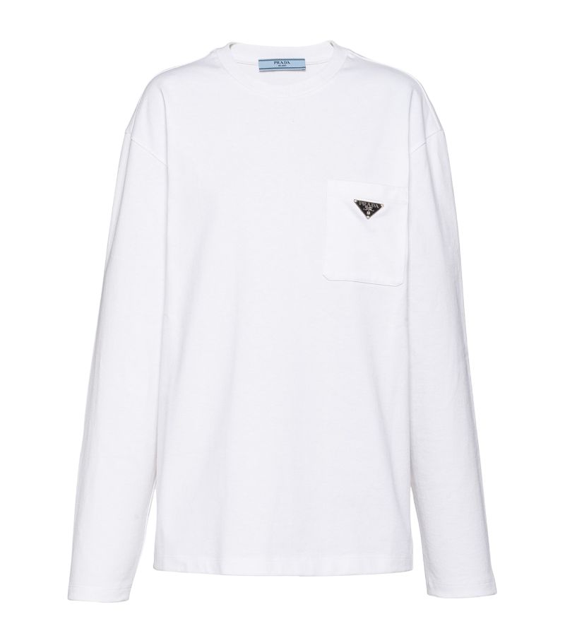 Prada Prada Triangle Long-Sleeve T-Shirt