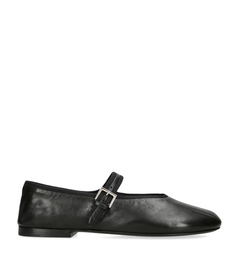 The Row The Row Boheme Leather Mary Jane Flats