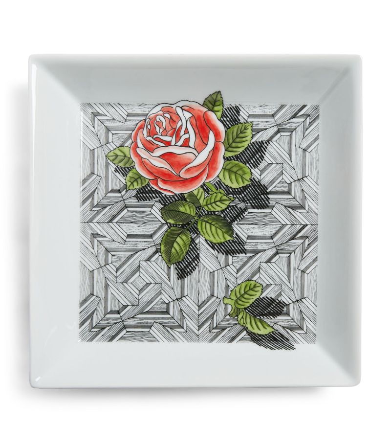 Fornasetti Fornasetti Square Musciarabia Con Rose Plate (20Cm X 20Cm)