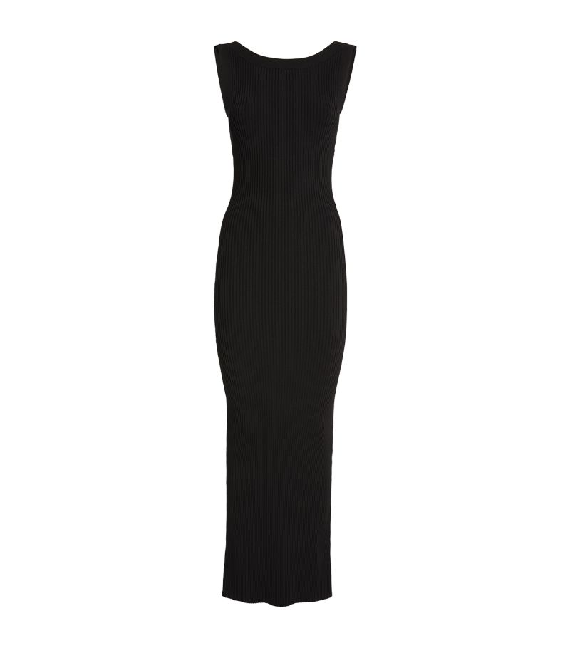 Good American Good American Ribbed Scoop-Back Dress