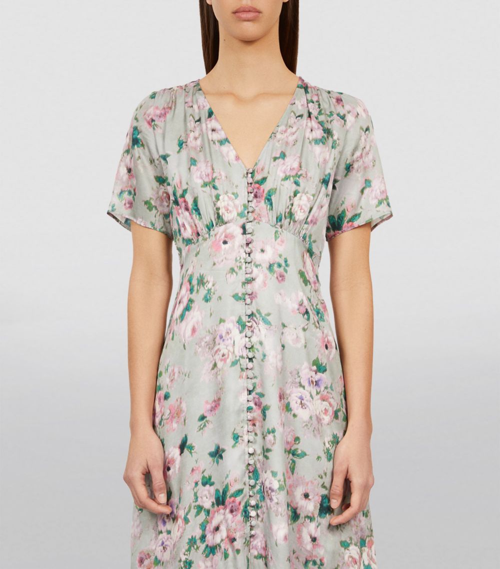 The Kooples The Kooples Floral Print Midi Dress