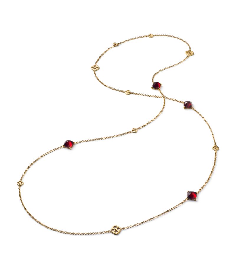 Baccarat Baccarat Gold Vermeil Mini Médicis Red Long Necklace