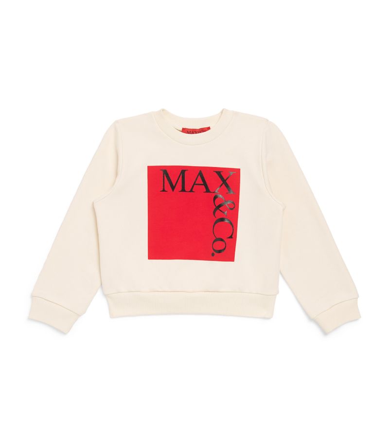  Max & Co. Kids Stretch-Cotton Logo Sweatshirt (4-16 Years)