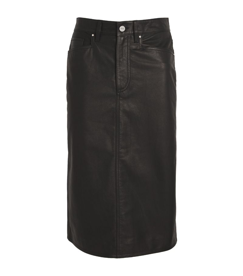 Paige Paige Leather Siren Midi Skirt