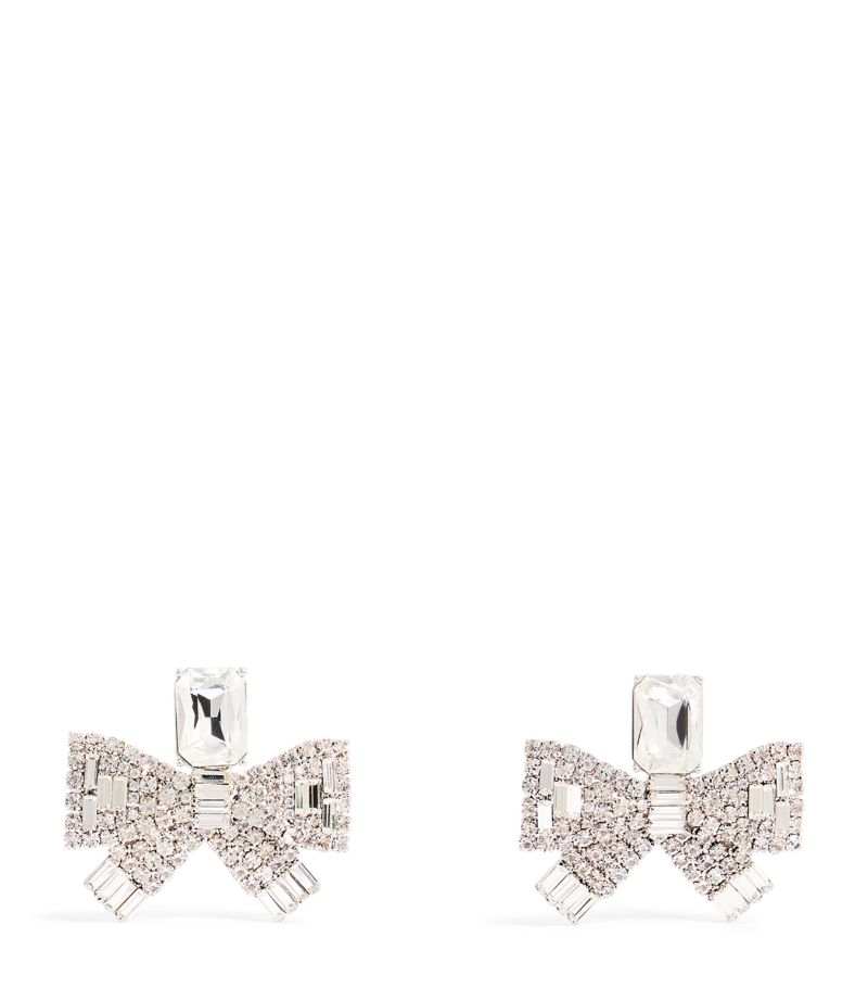 Self-Portrait Self-Portrait Embellished Bow Clip-On Earrings