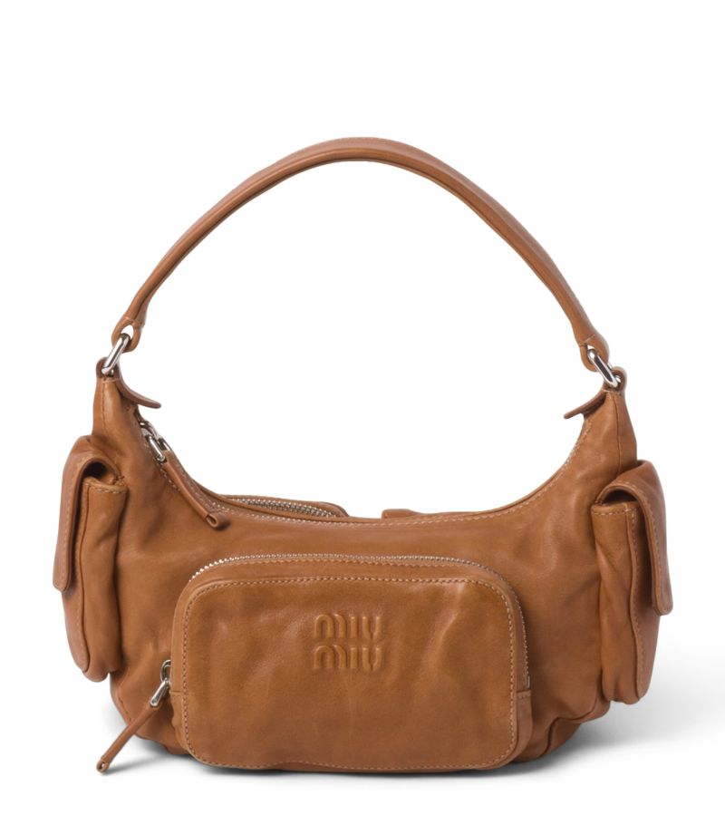 Miu Miu Miu Miu Nappa Leather Pocket Shoulder Bag