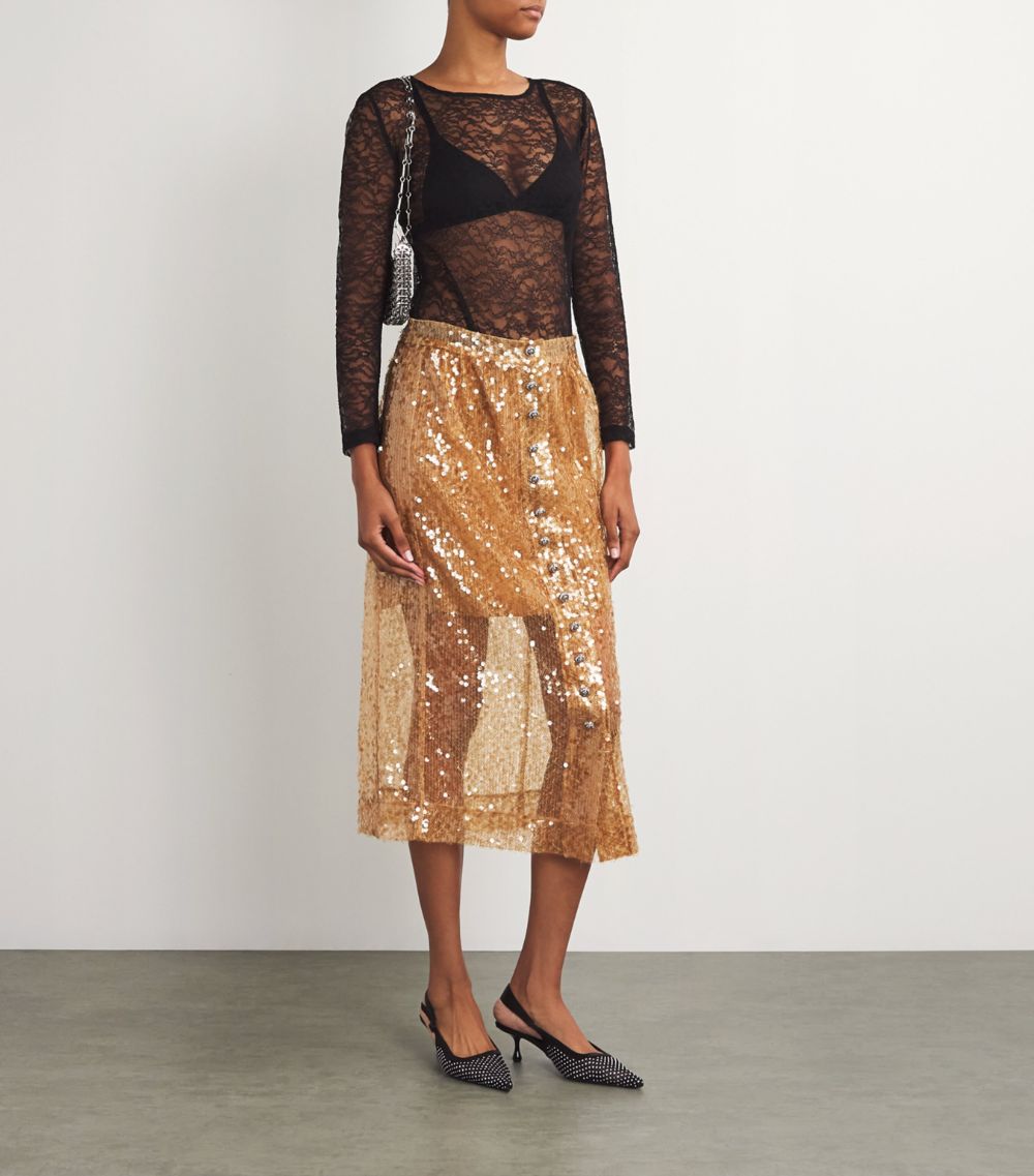 Rabanne Rabanne Sequin Midi Skirt