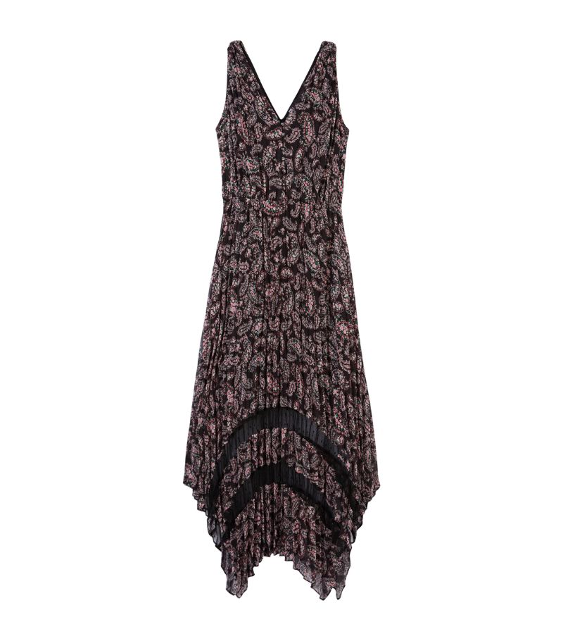 The Kooples The Kooples Chiffon Pleated Paisley Dress