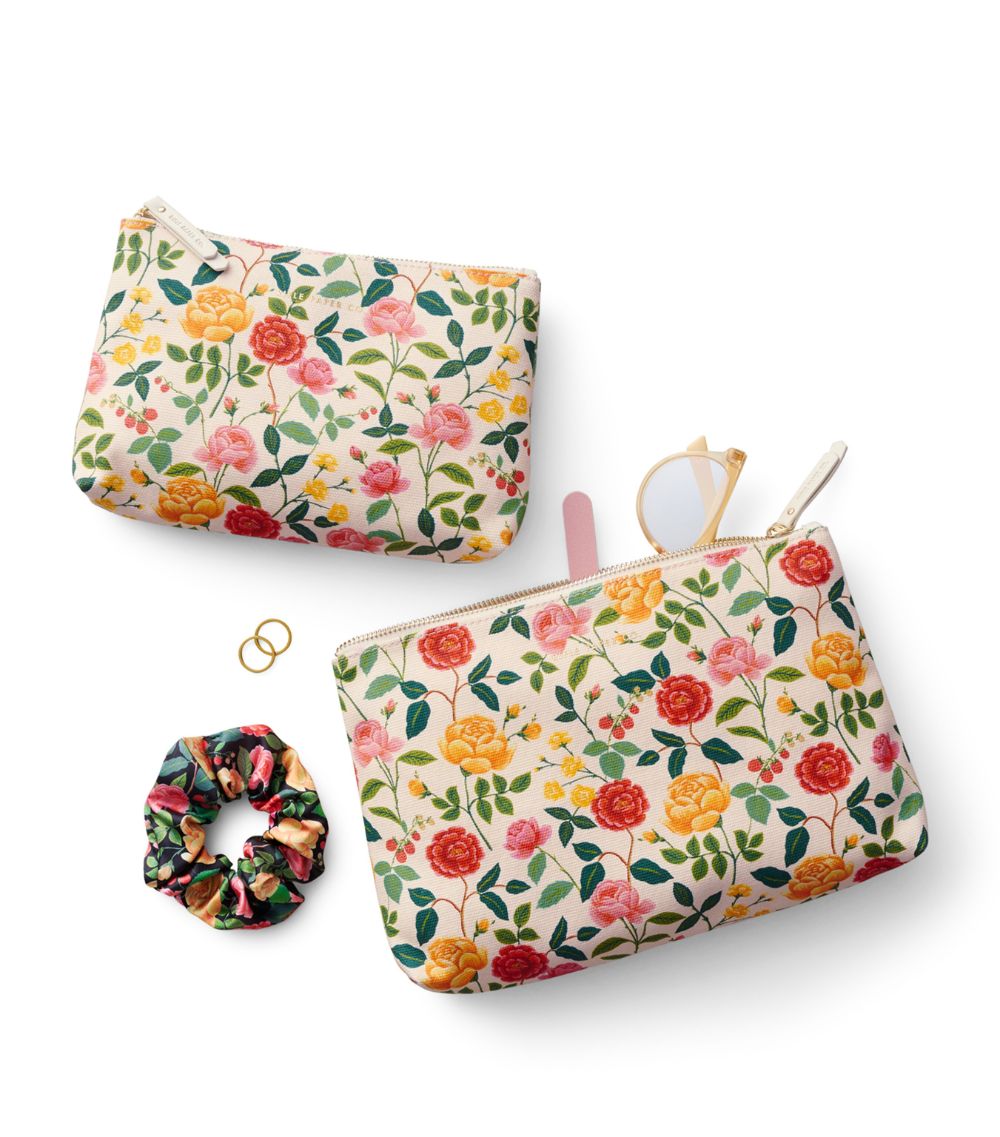 Rifle Paper Co. Rifle Paper Co. Set Of 2 Rose Print Pouches